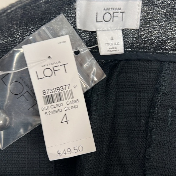 NWT Ann Taylor LOFT Marisa 10” Shimmer Shorts Size 4 - Picture 3 of 4